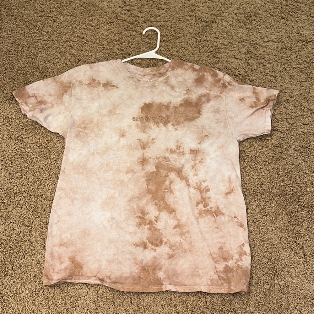 Tan oversized tie dye t shirt